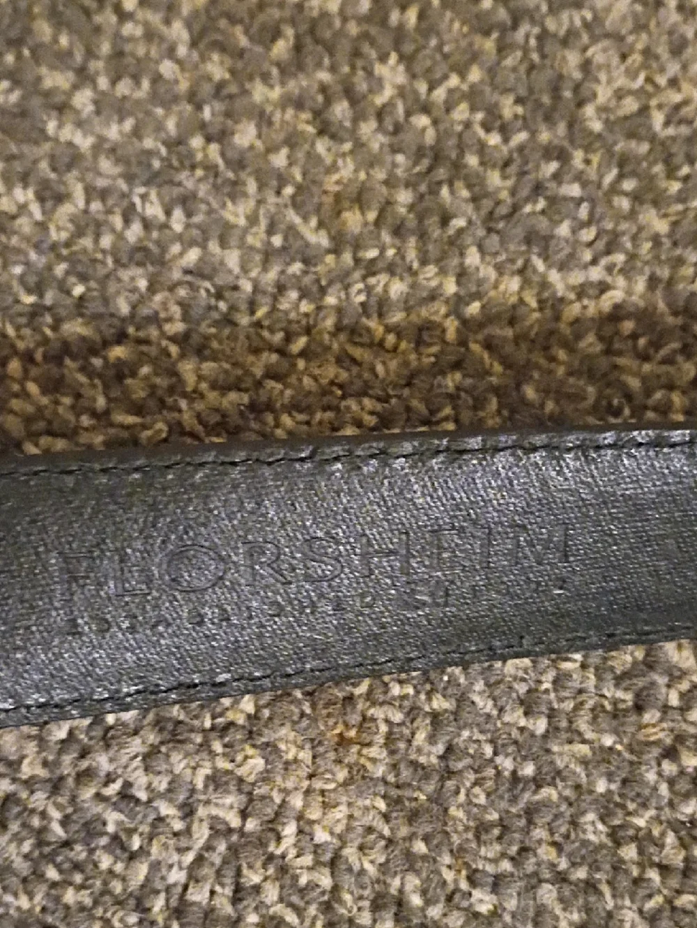 Men's Florsheim Classic Black Leather Belt Size 38